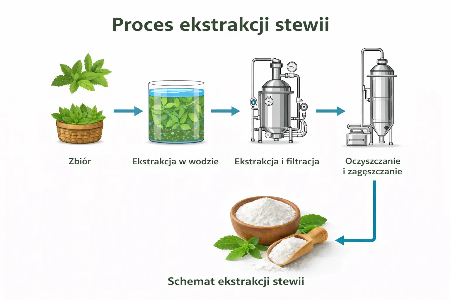 proces ekstrakcji stewii